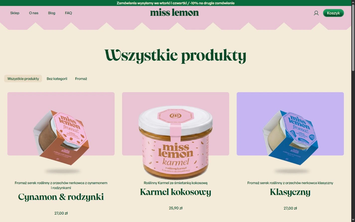 Miss Lemon — katalog smaków i produktów