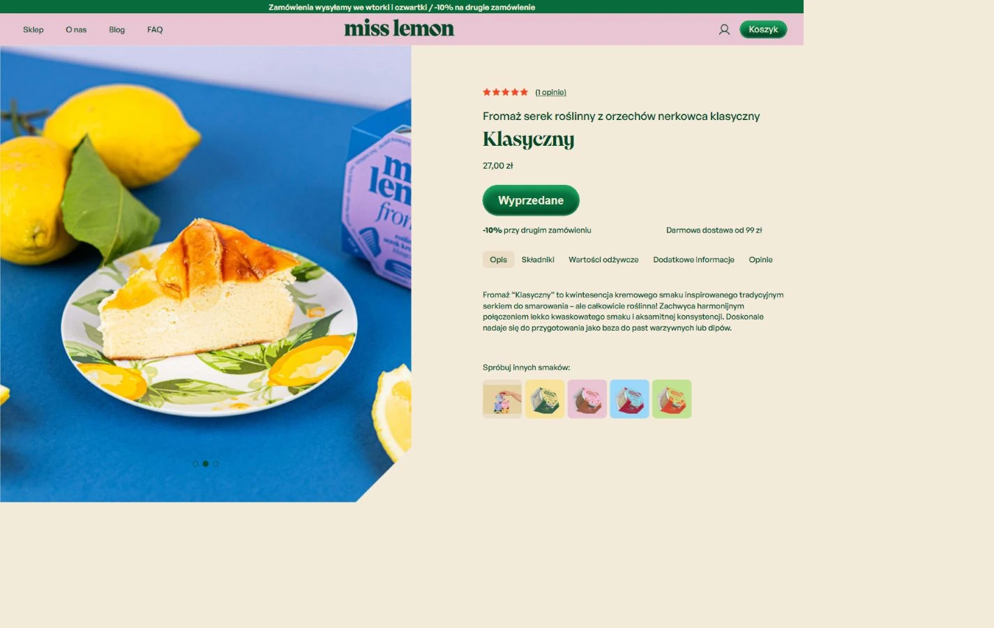 Miss Lemon — galeria i informacje o produkcie Klasyczny